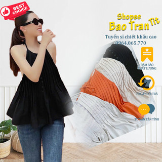 Áo yếm xếp ly basic