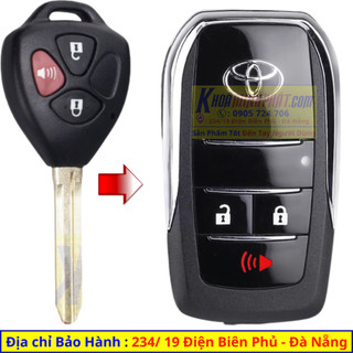 Vỏ Chìa Khoá Độ gập xe Toyota Innova, Fortuner, Yaris, Hilux, Altis, Camry, Vios V702