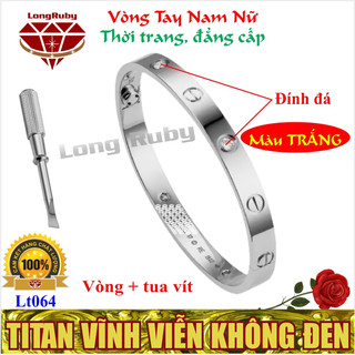VÒNG TAY NAM NỮ TITAN MÀU TRẮNG VÀNG HỒNG | LẮC TAY THỜI TRANG ĐẸP - LT061R