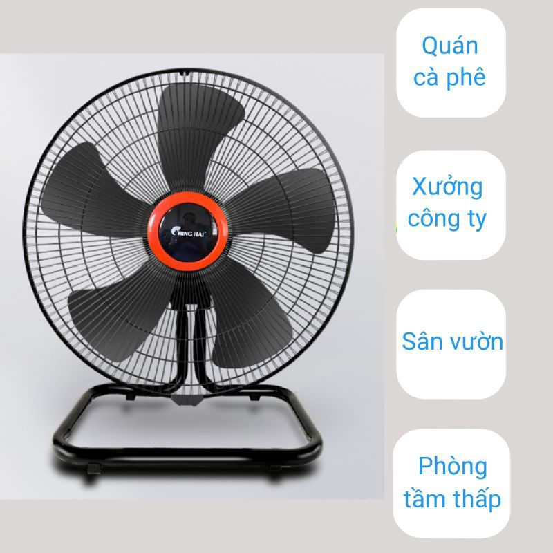 Quạt sàn công nghiệp Chinghai FF917 75W sải cánh 450mm sử dụng quán cà phê, xưởng, phòng ngủ, phòng khách