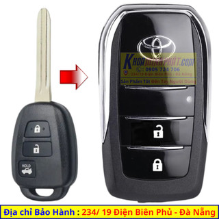 Vỏ Chìa Khoá Gập Xe Toyota Vios, Yaris 2015-2024 V703