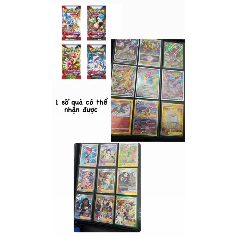 Hộp quà nhân phẩm cấp cao thẻ bài Pokemon ngẫu nhiên, đảm bảo 100% chính hãng