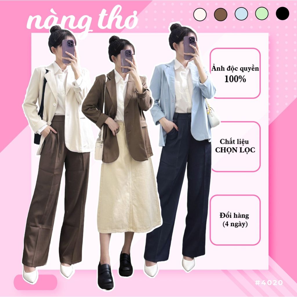 Áo blazer Korea túi giả (HÌNH THẬT ĐỘC QUYỀN nangtho.ct) 4020