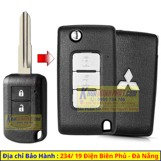Vỏ chìa khoá độ gập xe Mitsubishi Xpander, Attrage, Triton, Mirage, Pajero sport V55