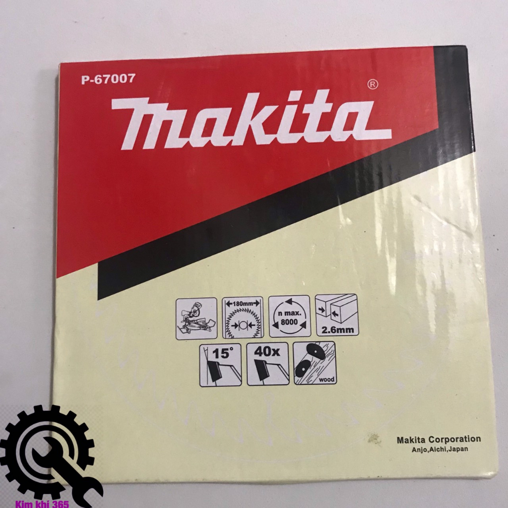 Lưỡi cưa, cắt gỗ makita 180mm