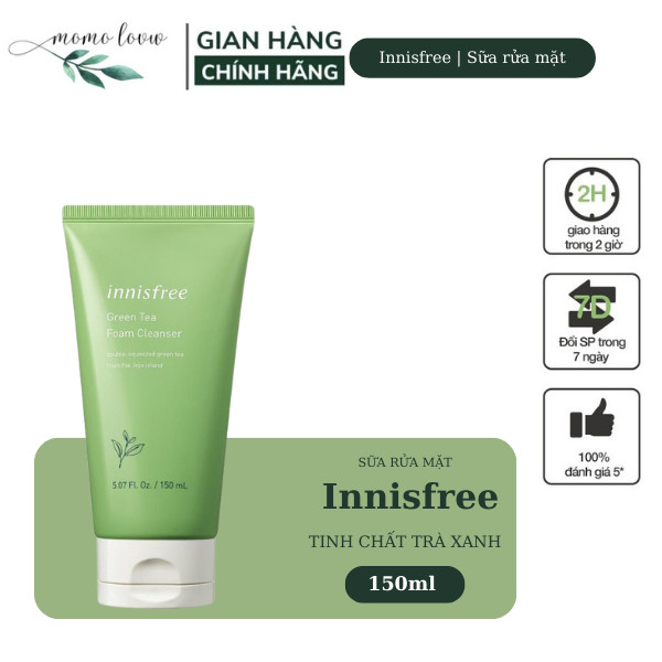 Sữa rửa mặt innisfree dưỡng ấm sạch da chiết xuất từ trà xanh