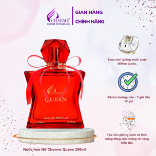 Nước hoa Nữ Charme Queen 100ml ướp cánh hồng thơm ngát trên làn da mềm mại, lưu hương lâu và toả hương xa