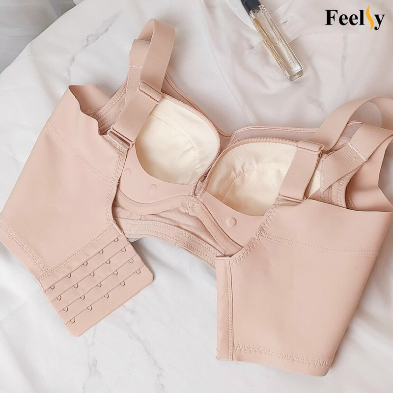 6933 áo lót định hình diệt mỡ  lưng Siêu phẩm mặc kèm latex áo ko gọng mới