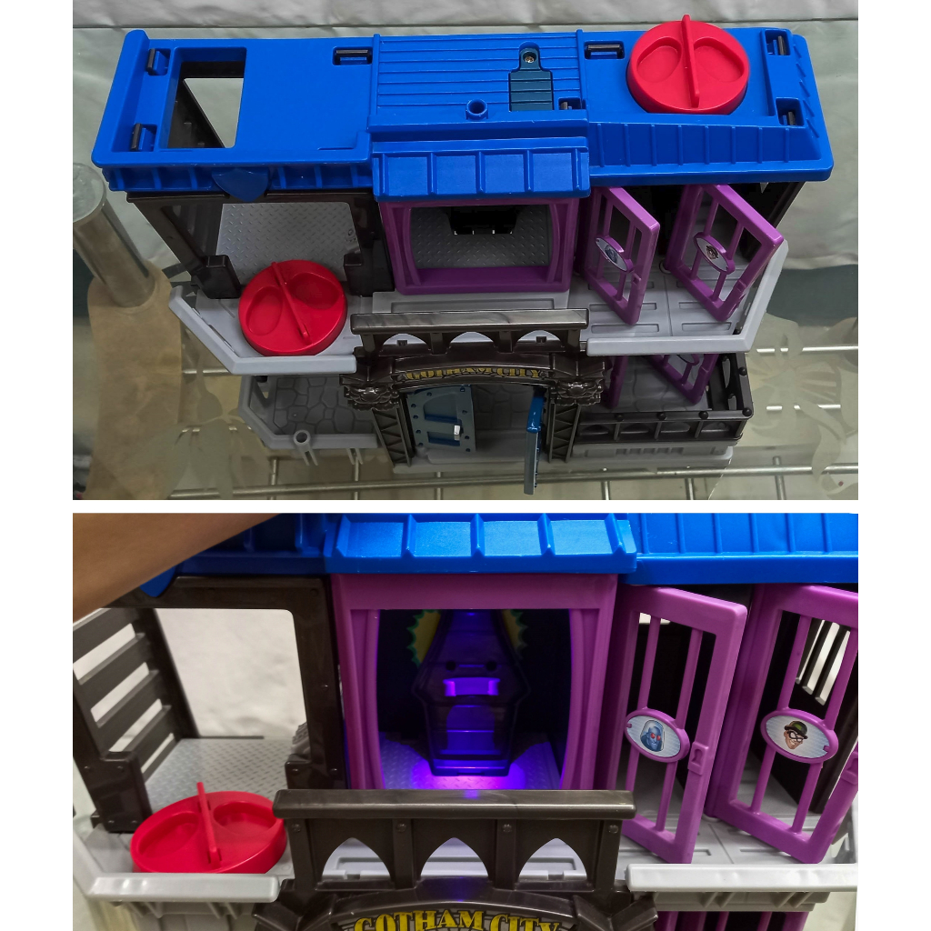 90% Đồ chơi Mô hình nhà tù Batman Gotham City có đèn - thương hiệu Mattel Mỹ