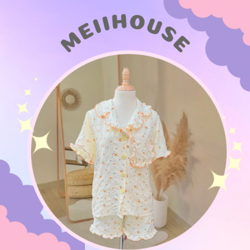 BỘ ĐỒ NGỦ XÔ MUSLIN MEIISLEEPWEAR