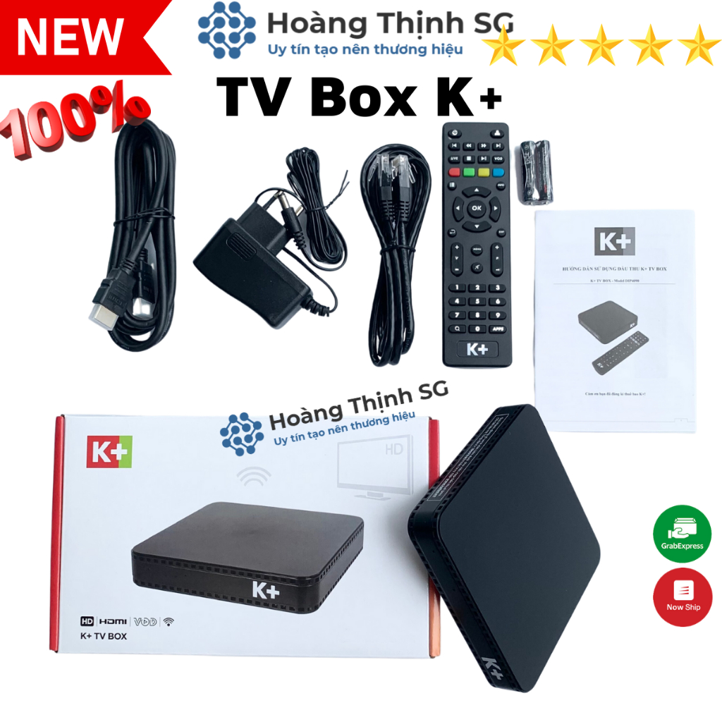 Tv box K+ xem qua wifi, internet không cần lắp đặt, tặng 2 tháng thuê bao K+ Premium+ xem full kênh