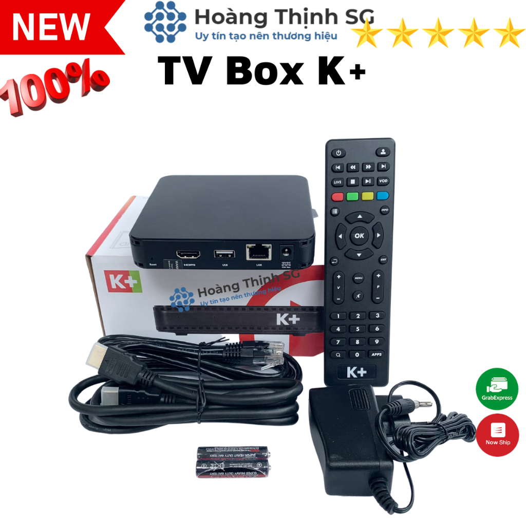 Tv box K+ xem qua wifi, internet không cần lắp đặt, tặng 2 tháng thuê bao K+ Premium+ xem full kênh