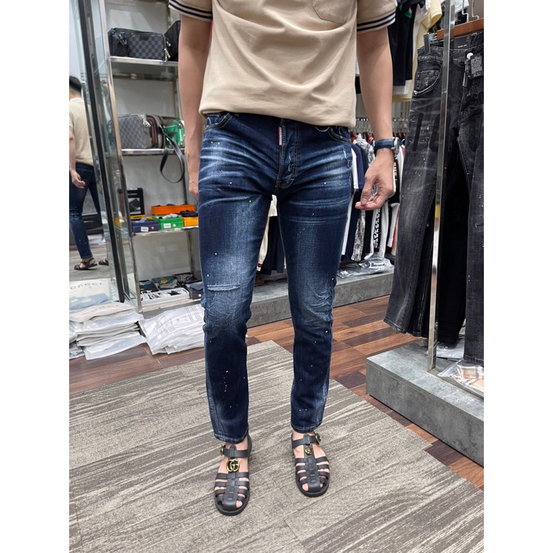 ⚡️[Hight Quality] Hàng Có Sẵn!! Quần Jeans Dsq.uar.ed2 Dsq2 Men’s Skater Màu Xanh Đậm - Hàng Loại 1 Form Size Chuẩn