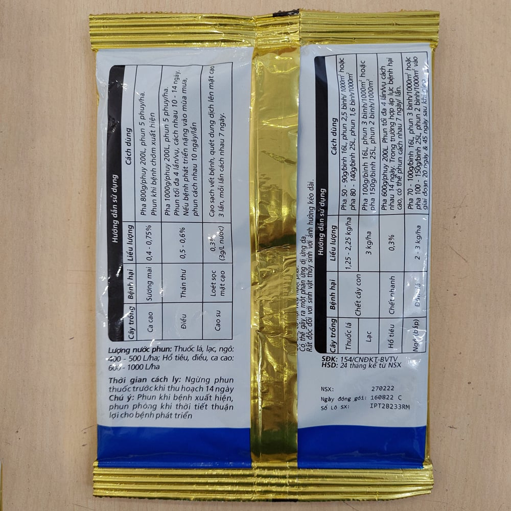 Ridomil Gold 68WP Trừ Nấm Bệnh Cho Cây Trồng  -  Chuyên thối rễ, thán thư, chết nhanh ở cây trồng