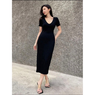 [ BIGSIZE TRÊN 55KG ] MS5 ĐẦM THUN GÂN CỔ TIM DÁNG DÀI ÔM NHẸ bigsize nữ