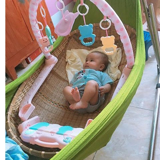 Nôi Tre Đặt Võng Kèm Chiếu Cối Cho Bé