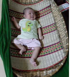 Nôi Tre Đặt Võng Kèm Chiếu Cối Cho Bé