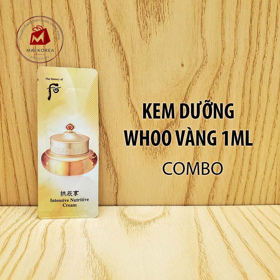 Kem dưỡng Whoo vàng cao cấp săn chắc nâng cơ giảm nếp nhăn 10 30 60 (gói sample 1ml)