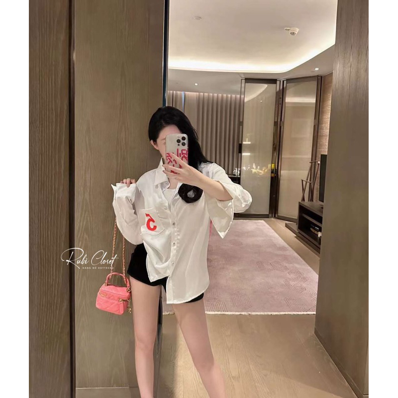 Sơ mi lụa Cha.Nel lưng số 5 loại 1