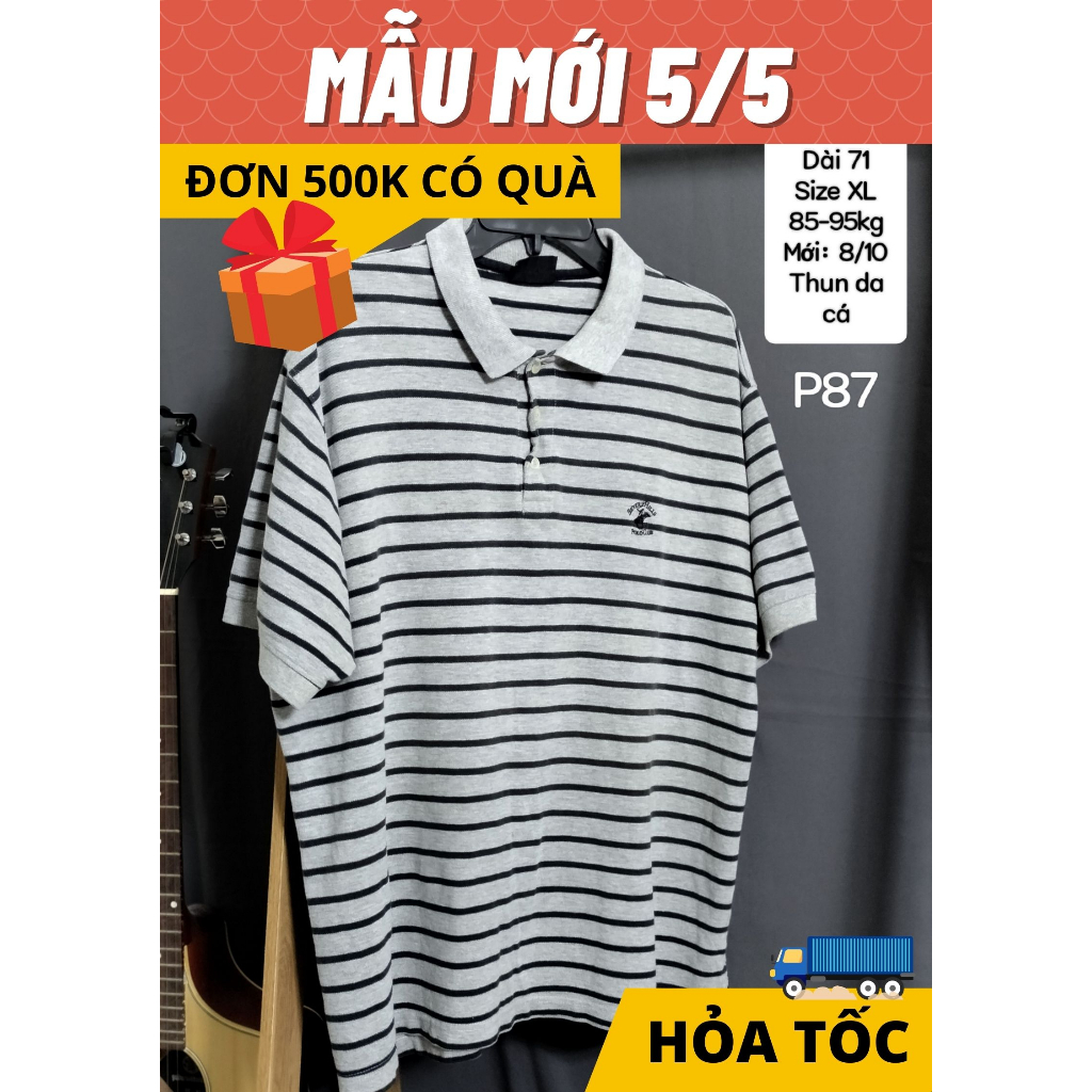 Áo thun cổ trụ 2hand, áo polo 2hand [Gò Vấp/Hỏa Tốc]