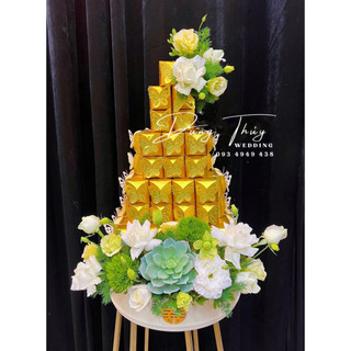 Hộp bánh cưới cánh bướm nhũ - Hộp quà Cưới