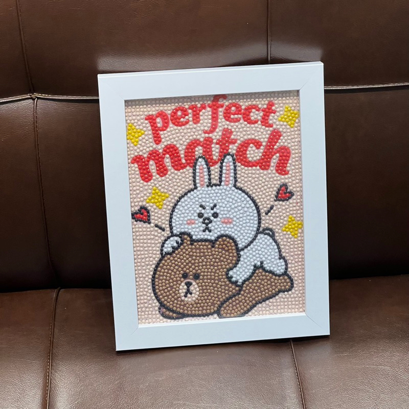 Tranh cườm DIY Gấu Thỏ