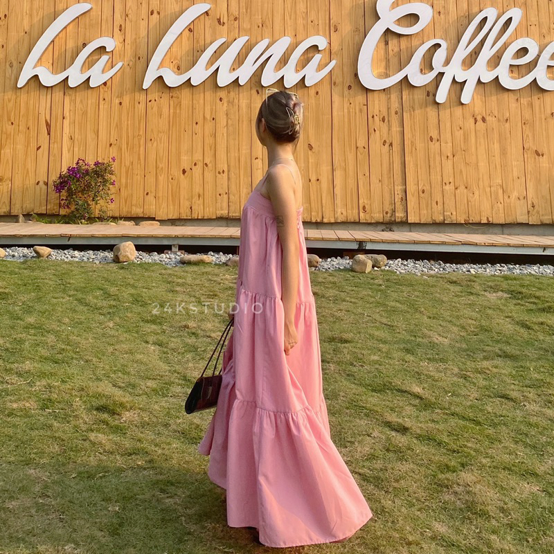 MAYA DRESS - Váy/Đầm/Maxi 2 dây dáng dài babydoll 24kstudio