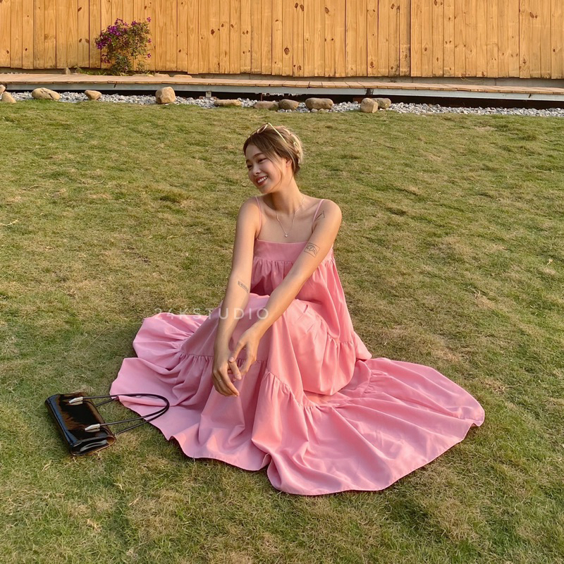 MAYA DRESS - Váy/Đầm/Maxi 2 dây dáng dài babydoll 24kstudio