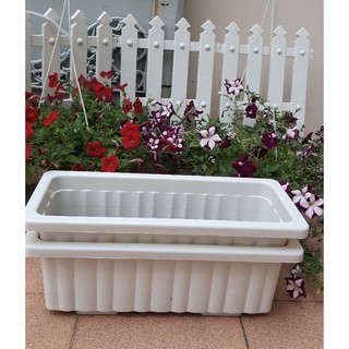 Combo 2 cái chậu nhựa dài trồng hoa ban công 48x20x17cm