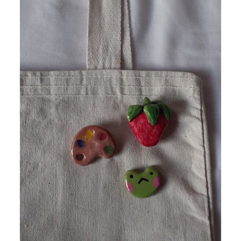 Ghim cày áo đất sét ngẫu nhiên siêu cute luôn cày túi cày đâu cũng được