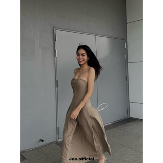 Jee - Fawn midi dress- Đầm kaki dài