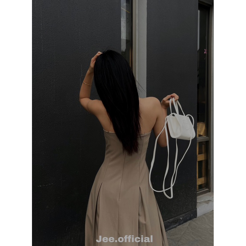 Jee - Fawn midi dress- Đầm kaki dài