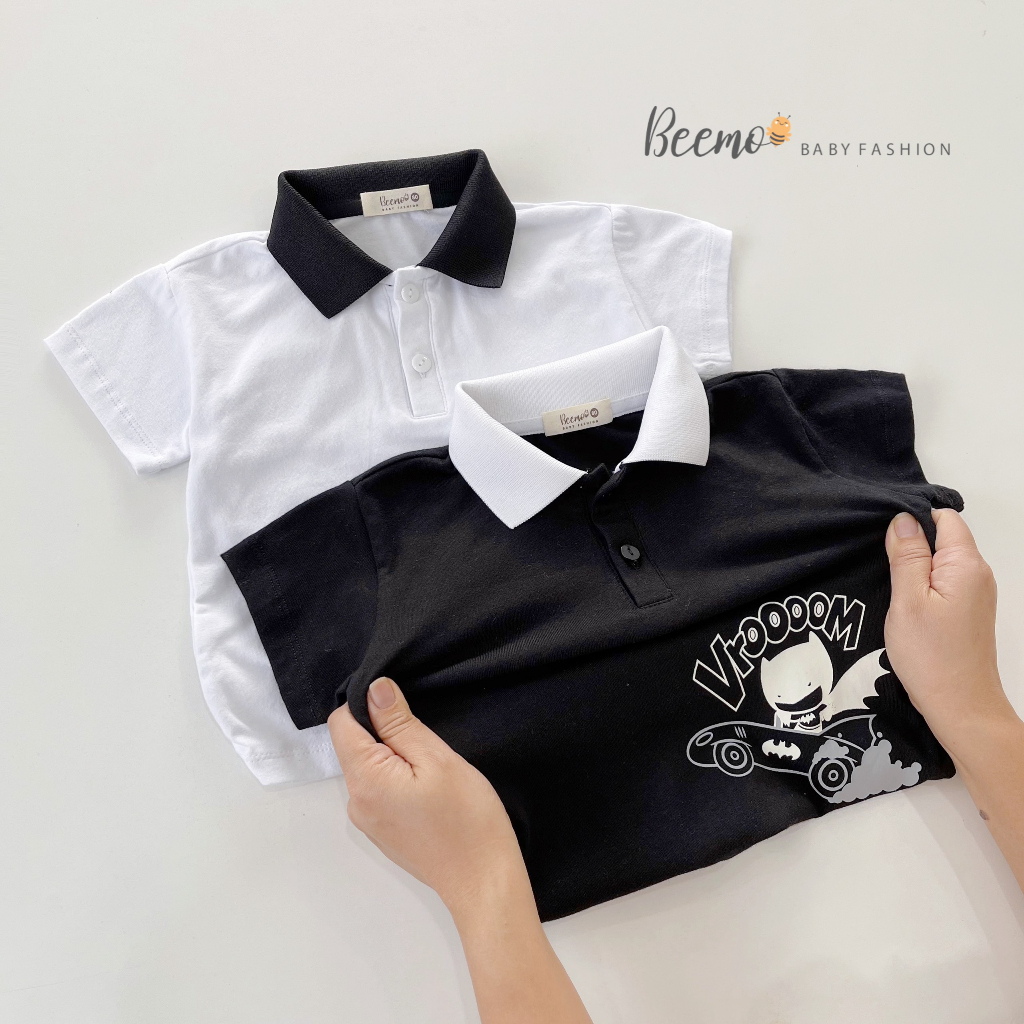 Bộ polo cộc tay hoạ tiết Batman Beemo mẫu mới cho bé