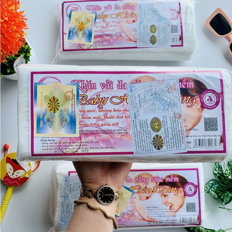 Combo 5 gói khăn Giấy Khô Hiền Trang Đa Năng Jasmine Baby 200g loại giấy dày