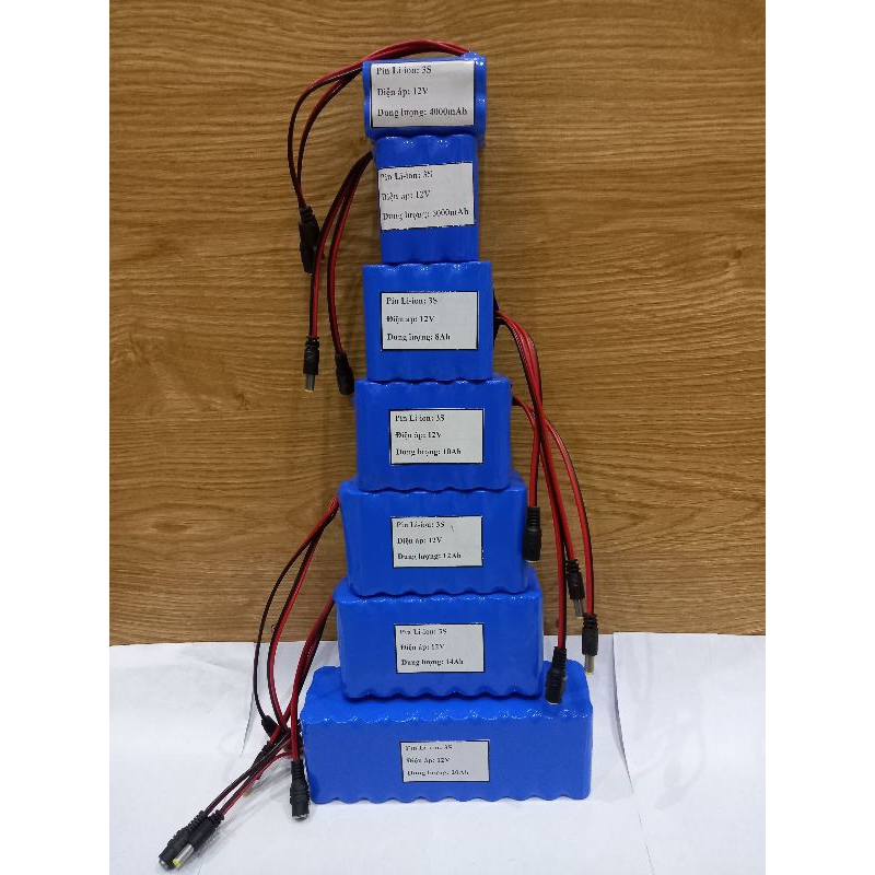 Pin 3S -12V Li-ion 18650 đóng sẵn đủ mạch