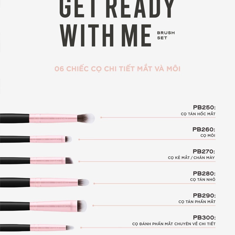 BỘ CỌ OFÉLIA BRUSH SET - GET READY WITH ME