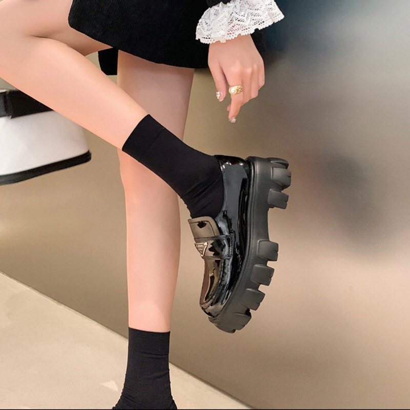 Giày 5p Pra da Tam giác Giày dạng bánh răng đế cao