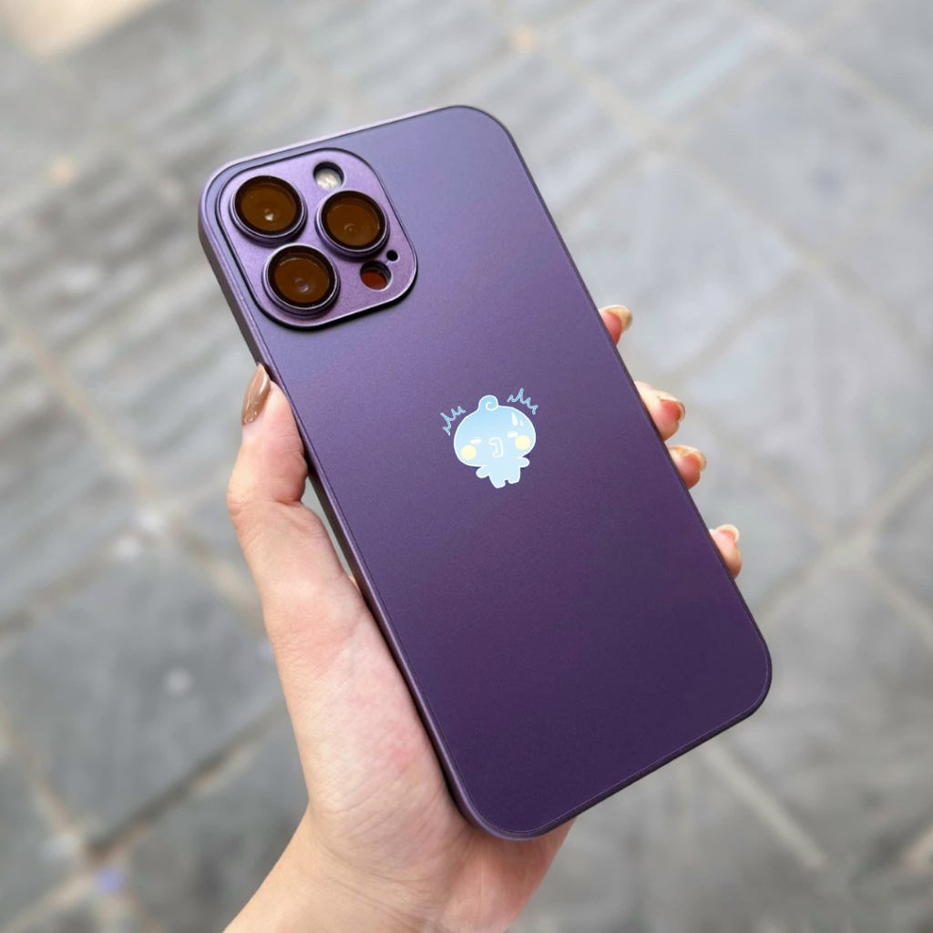 Ốp Lưng Độ Màu Tím nhám Iphone 14 Pro Max, 14 Pro, 13 Pro Max, 12 Pro Max, 11 Pro Max Siêu Đẹp Hãng LIKGUS