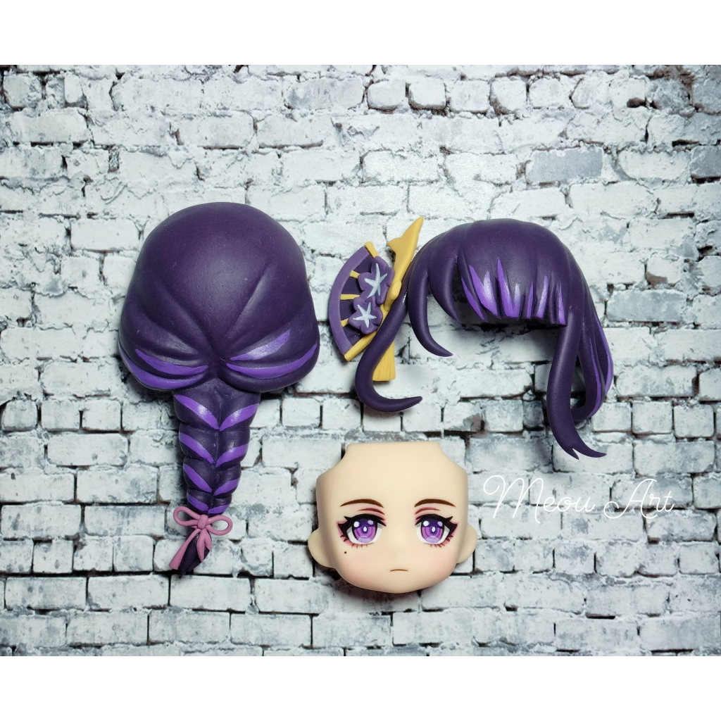 (INBOX ĐẶT HÀNG) Raiden Shogun Genshin Impact TÓC PART Mô Hình Anime nendoll nendoroid ob11 ymy ddf 