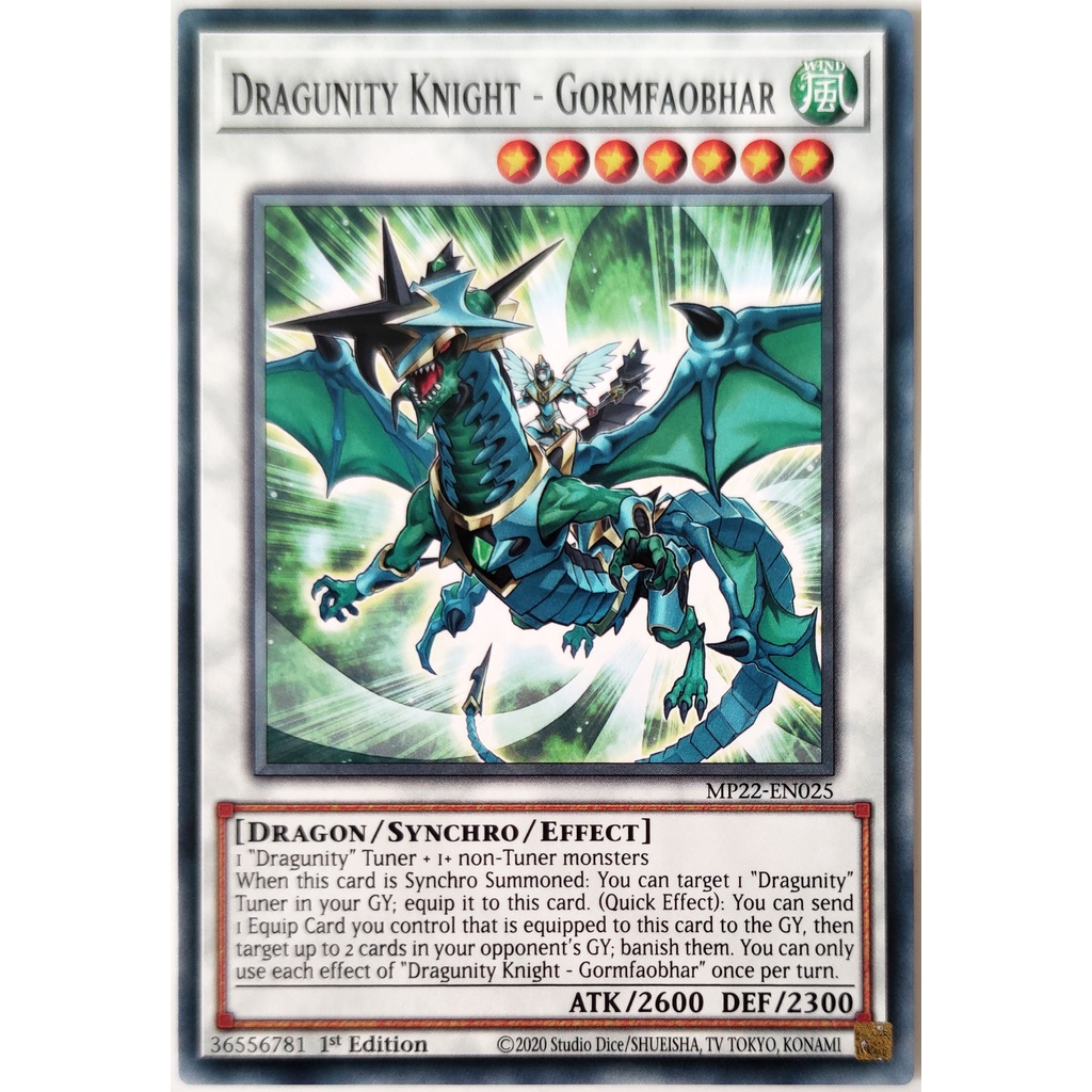 [Thẻ Yugioh] Dragunity Knight - Gormfaobhar |EN| Common