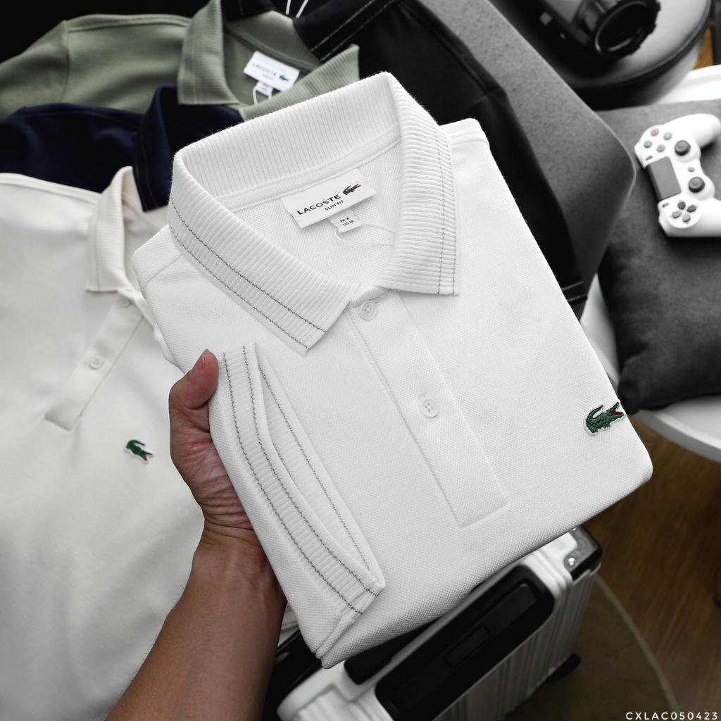 Áo thun POLO L.C viền chỉ vàng, chất vải cotton mềm mịn, Áo POLO nam thoáng mát, chuẩn form, sang trọng - Takeplace