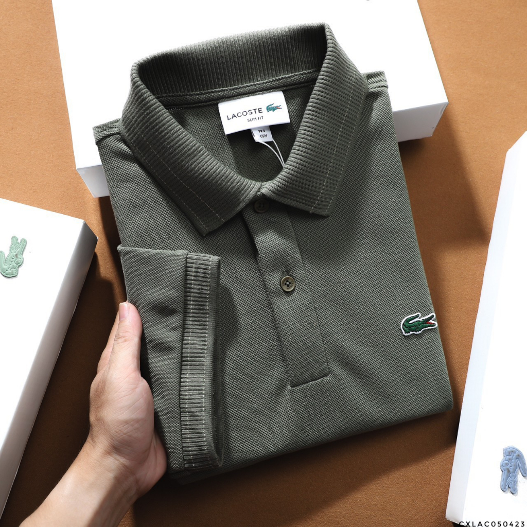 Áo thun POLO L.C viền chỉ vàng, chất vải cotton mềm mịn, Áo POLO nam thoáng mát, chuẩn form, sang trọng - Takeplace