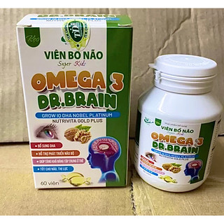 Omega 3 Kids -Hộp 60 Viên bổ não Super Kids OMEGA 3 DR.BRAIN giúp bổ sung DHA  phát triển não bộ- Omega 3 Kid