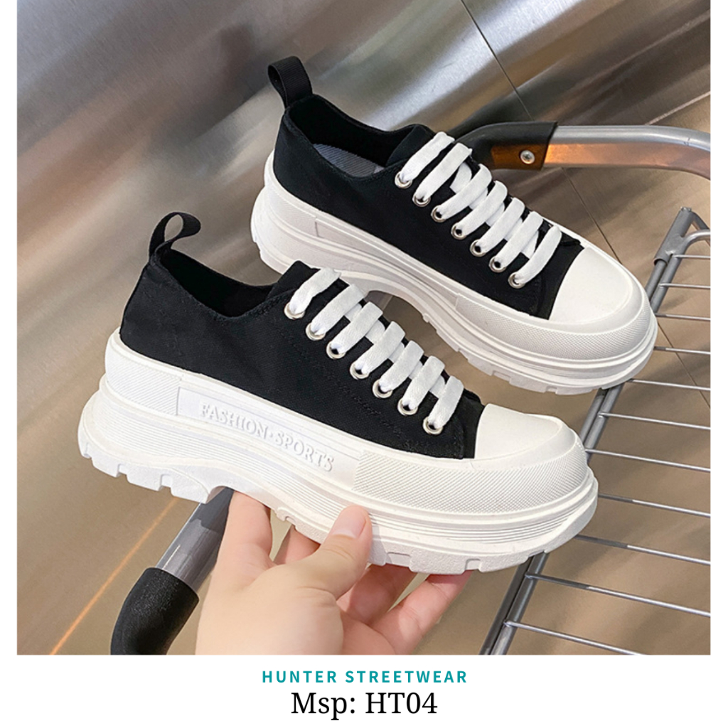 Sneakers Nam-Nữ size 37-44 ĐƠN GIẢN - NĂNG ĐỘNG dễ phối đồ - 2 màu Trắng x Đen