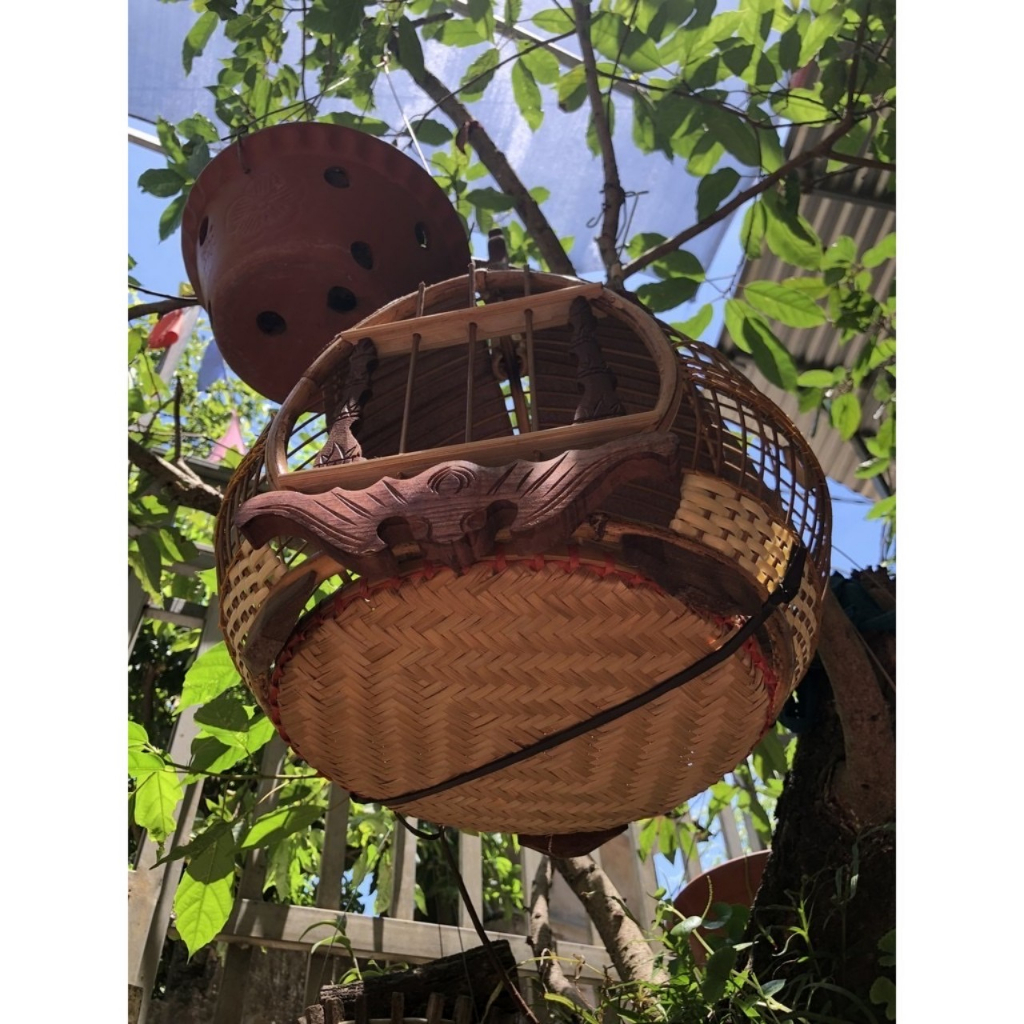 Lồng chim Cu gáy quả đào nóc bịt da hàng kỹ. Kích thước: 36x36x52cm