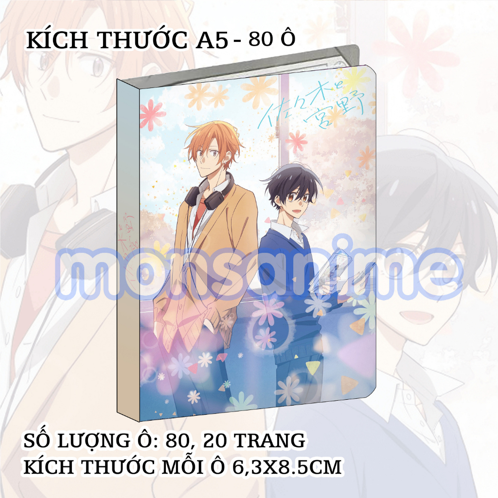 Album A5 đựng card Jibaku Elaina Violet Sasaki and Miyano Shikimori 80 ô sổ binder nhiều mẫu manga anime sưu tập thẻ