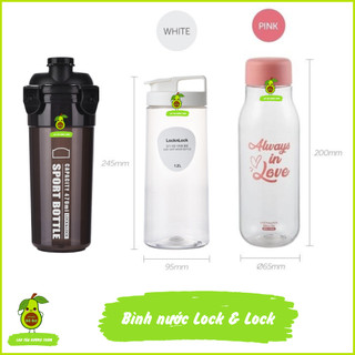 Bình nước nhựa lock&lock milky - chai nước nhựa pet locknlock nhựa pp 500ml bpa free 690ml và 1.2l