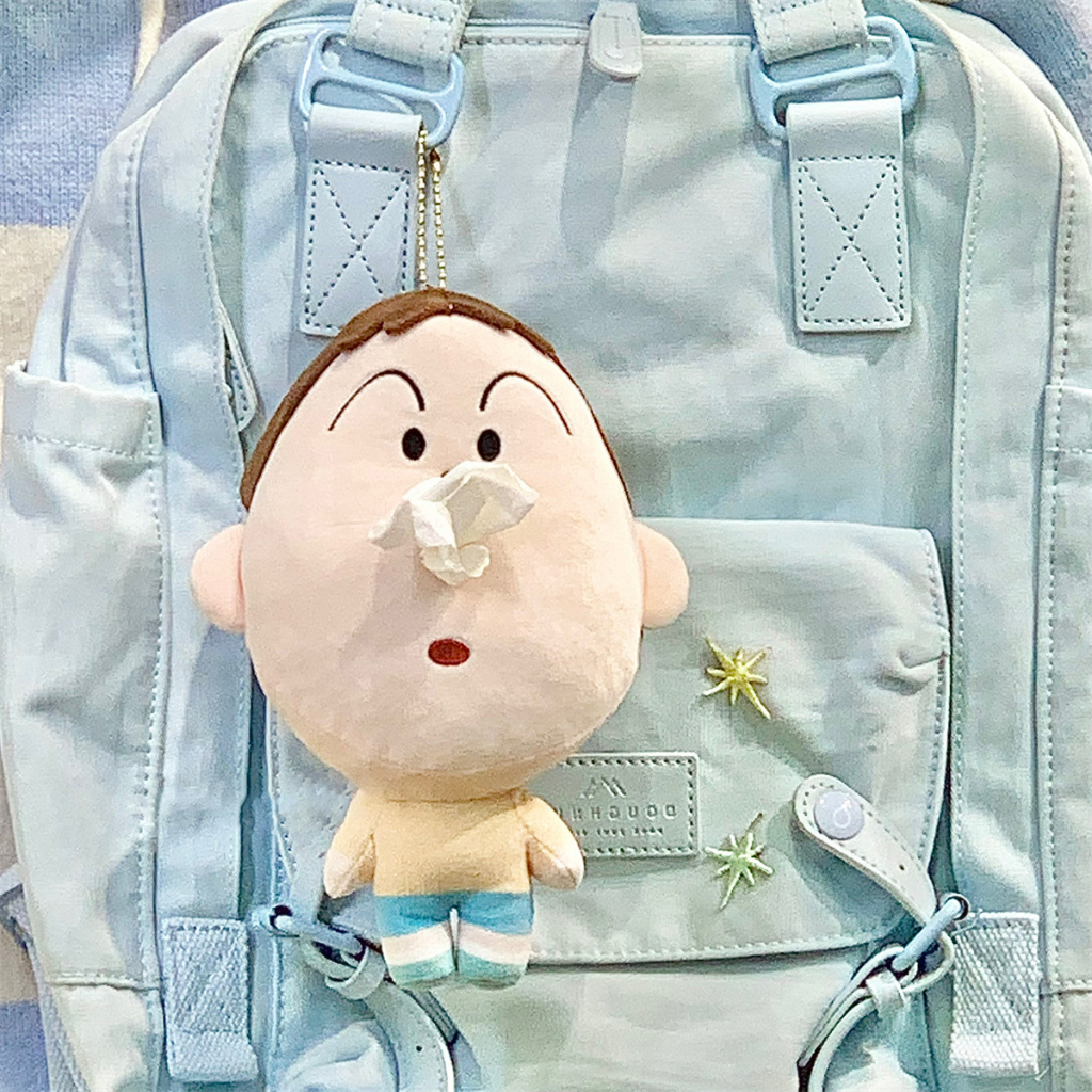 Móc khoá gấu bông Cu Shin đựng giấy 20cm- Hộp đựng giấy Cậu Bé Bút Chì JUNNEW