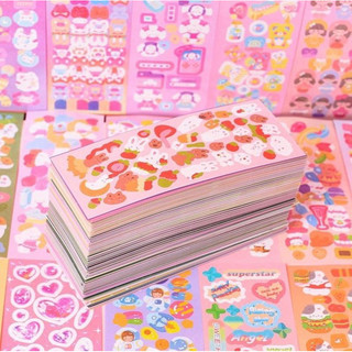 Set 20 tấm sticker lấp lánh trang trí toploader