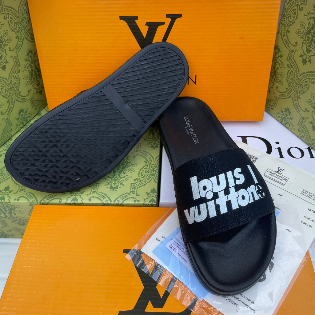 Dép Nam Lv cao cấp full box - Dép quai ngang LV nam SPF